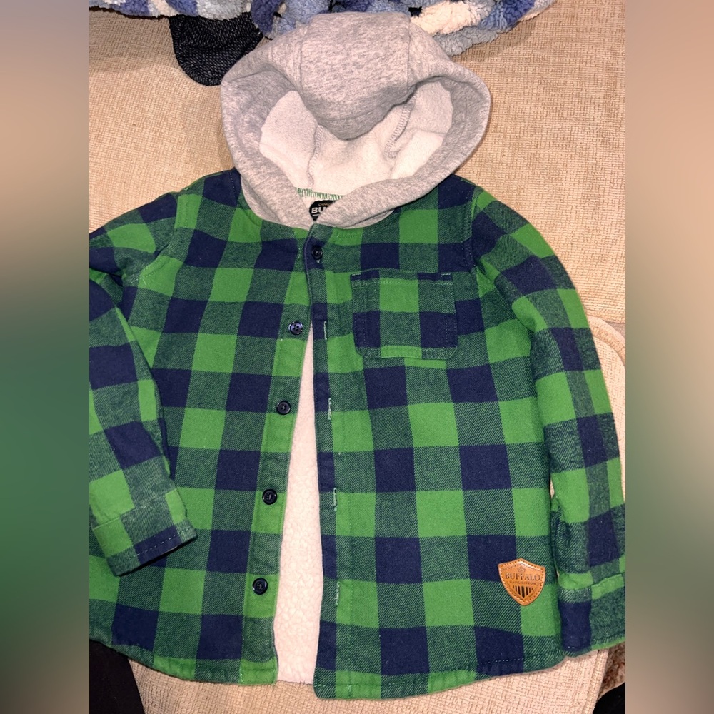 3T Boys shirt jacket with fleece lining